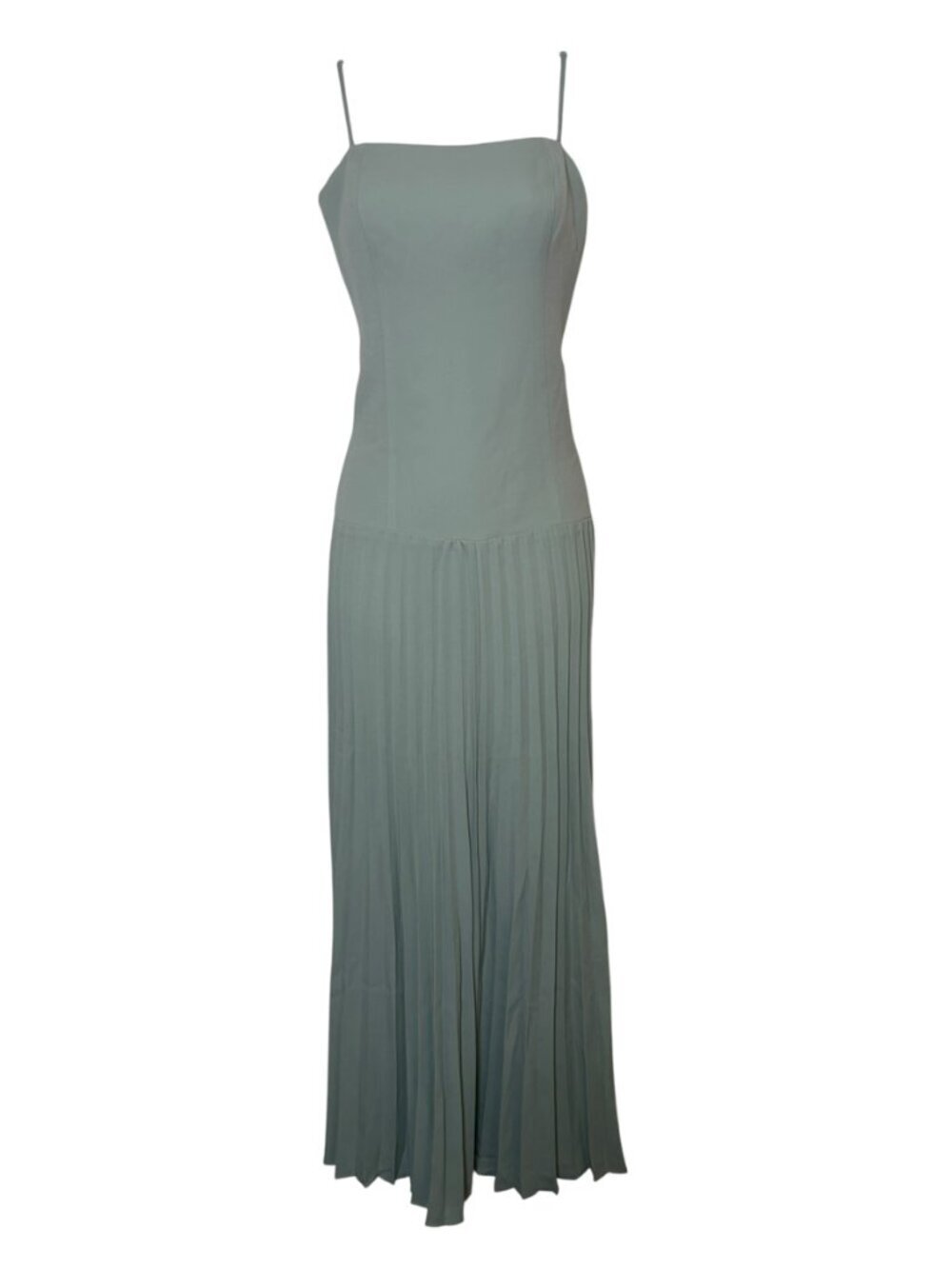 Kourt Zephyra Sage Green Pleated Maxi Dress NWT Size 0 - Picture 2 of 7